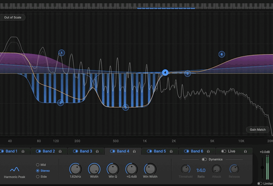 At the centre of Scaler EQ Pro is an entirely new filter architecture, taking note-aware EQ further with greater precision and a naturally musical response.